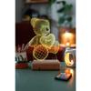 Gift For Valentine 3d Love Teddy Bear 16 Colors Decorative 16 Colored Led Lamp