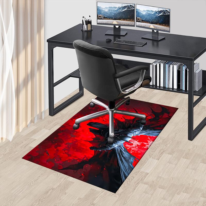 

Batman,Red Background Office Carpet Chair Mats, Home Decor Dormitory Floor Protector With Anti-Skid Backing, Large Area Coverage, Christmas 60cm by 90cm