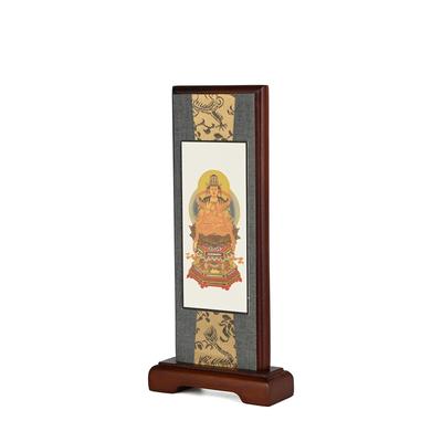 Oda Kobo Stehende Hängerolle für buddhistische Altäre, Moderner Hängerollenständer, 20 cm hoch (Shingon-Sekte, Walnussfarbe)