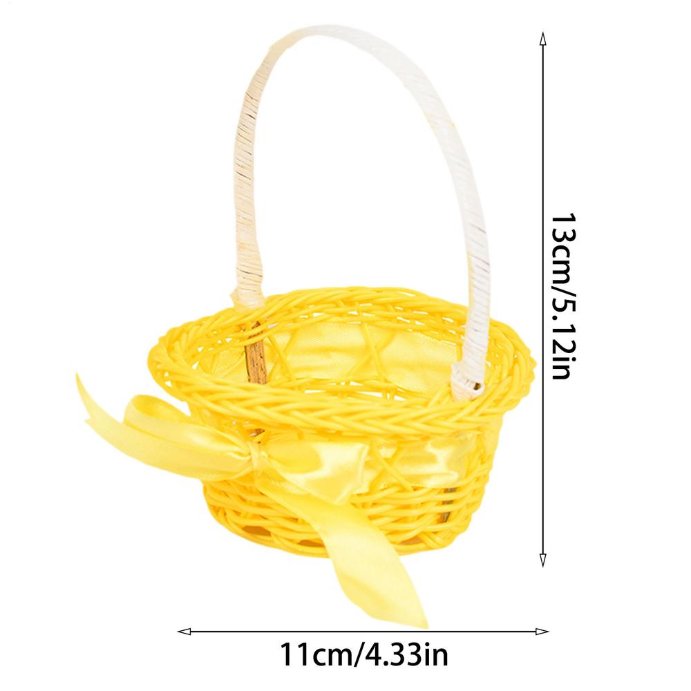Simple Rattan Weave Handbag Basket For Fresh Flower Arrangement Home Garden Decoration Or Gift Giving Storage Organizer Basket жёлтый 1300₽