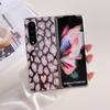 For Samsung Galaxy Z Fold 4 3 Case Leopard Print Painted Transparent Folding Shockproof Pc Hard Back Cover For Zfold4 Fold3 Case