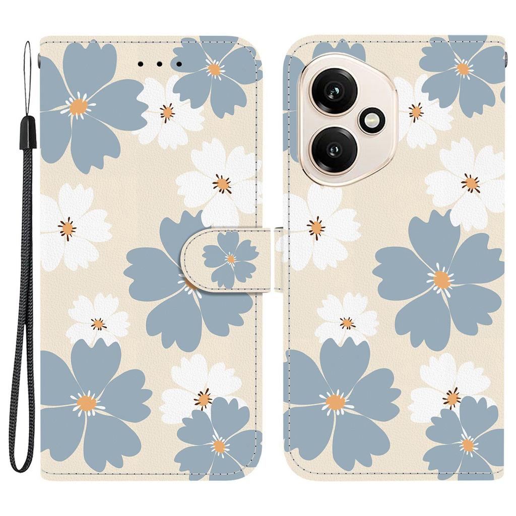 For Honor 400 5G (Global) Wallet Case Pattern Printing Leather Stand Phone Cover with Strap