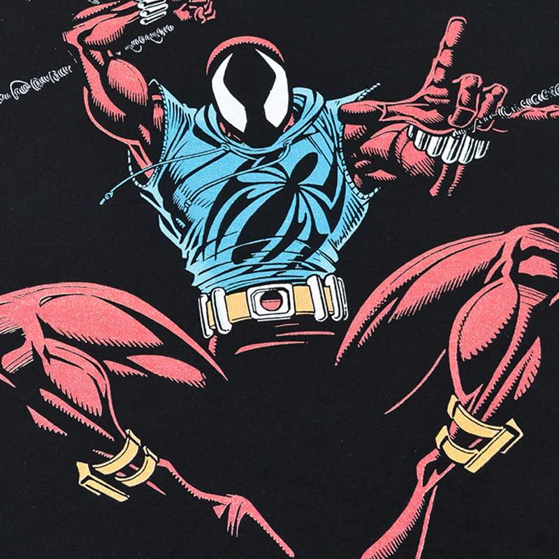 MARVEL Marvel Short Sleeve Spiderman SPIDERMAN American Comic Character Goods Avengers Present Black XL Size T-shirt Men's [Item]