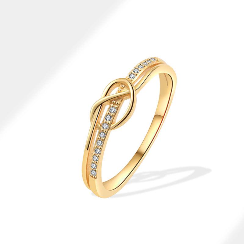 Affordable Luxury Niche-design Ring for Women Stylish Unique Knotted Plain Band Ring for The Ring Finger