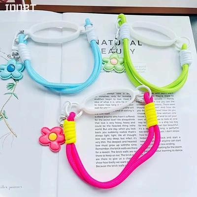 For Stanley Straw Cup Holder Cute Flower Hand-held Lanyard Silicone Cup Sleeve Suitable 6-10cm Caliber Tumblers Cup Accessories