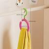 4pcs Dopamine Style Rotating No Drill Wall Hooks, Vibrant Colorful Durable Plastic Multi Purpose Hangers for Scarves, Hats, Bags, Keys,Stylish Home
