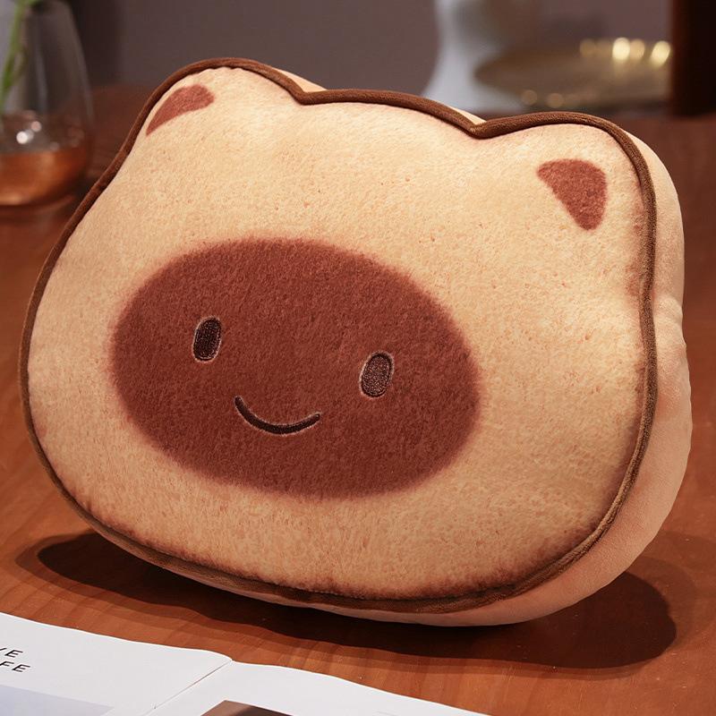Creative Soft Toast Cat Pillow Blanket Plush Toy Kapibara Doll Home Pillow Cushion Ragdoll