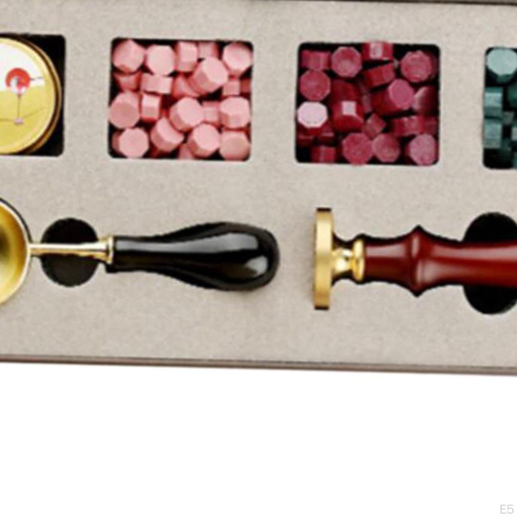 Set mit 1 Stück Schmelzlöffel, Kerzen für Briefumschläge, Post