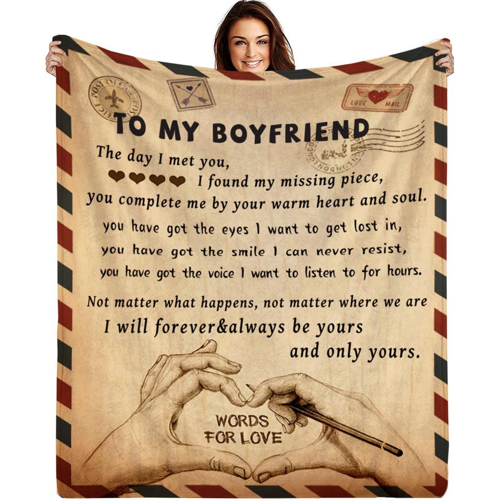 Give to my girlfriend Printed Blanket for Sofa Bed Travel Camping Living Room Office Conditioning Blanket for All Seasons Gifts