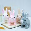 Long Ears Electric Rabbit Plush Toy Little Tie-Dyed Rabbit Doll  Holiday Gifts