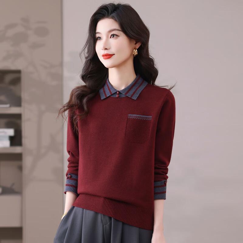 Fèngxiào Women's Polo Collar Knit Top