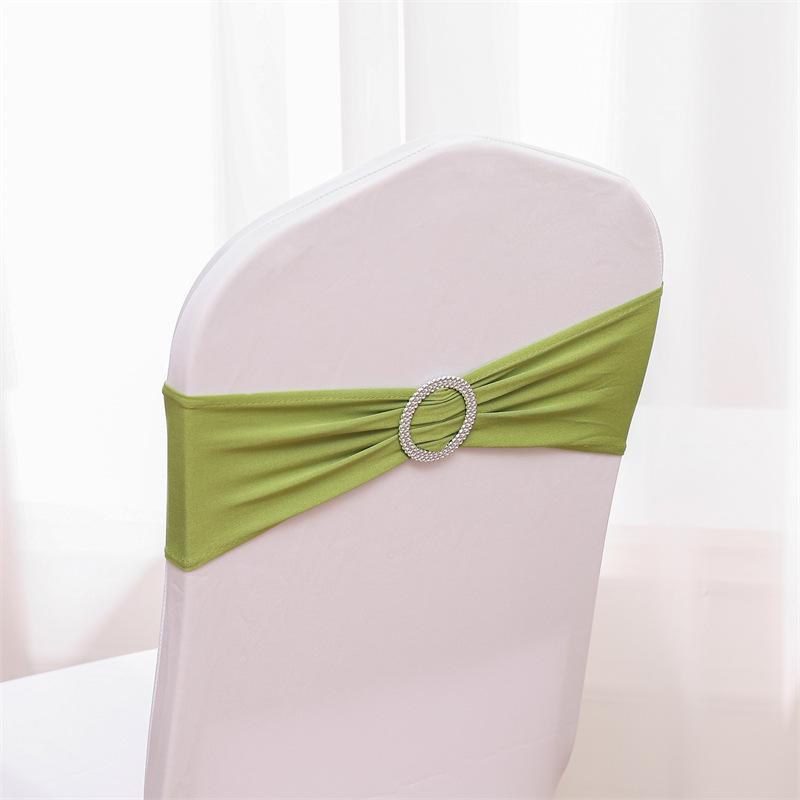 1Pcs Elegant Elastic Chair Back with Floral Bow Universal Chair Cover Buckle Sashes Chair Strap for Wedding Party Decor