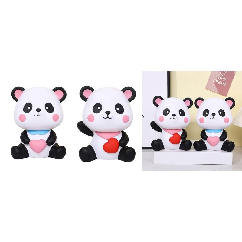 Cartoon Panda Money Box Piggy Banks for Kids Child Adult Gift Cartoon Animal Coin Banknotes Cash Safe