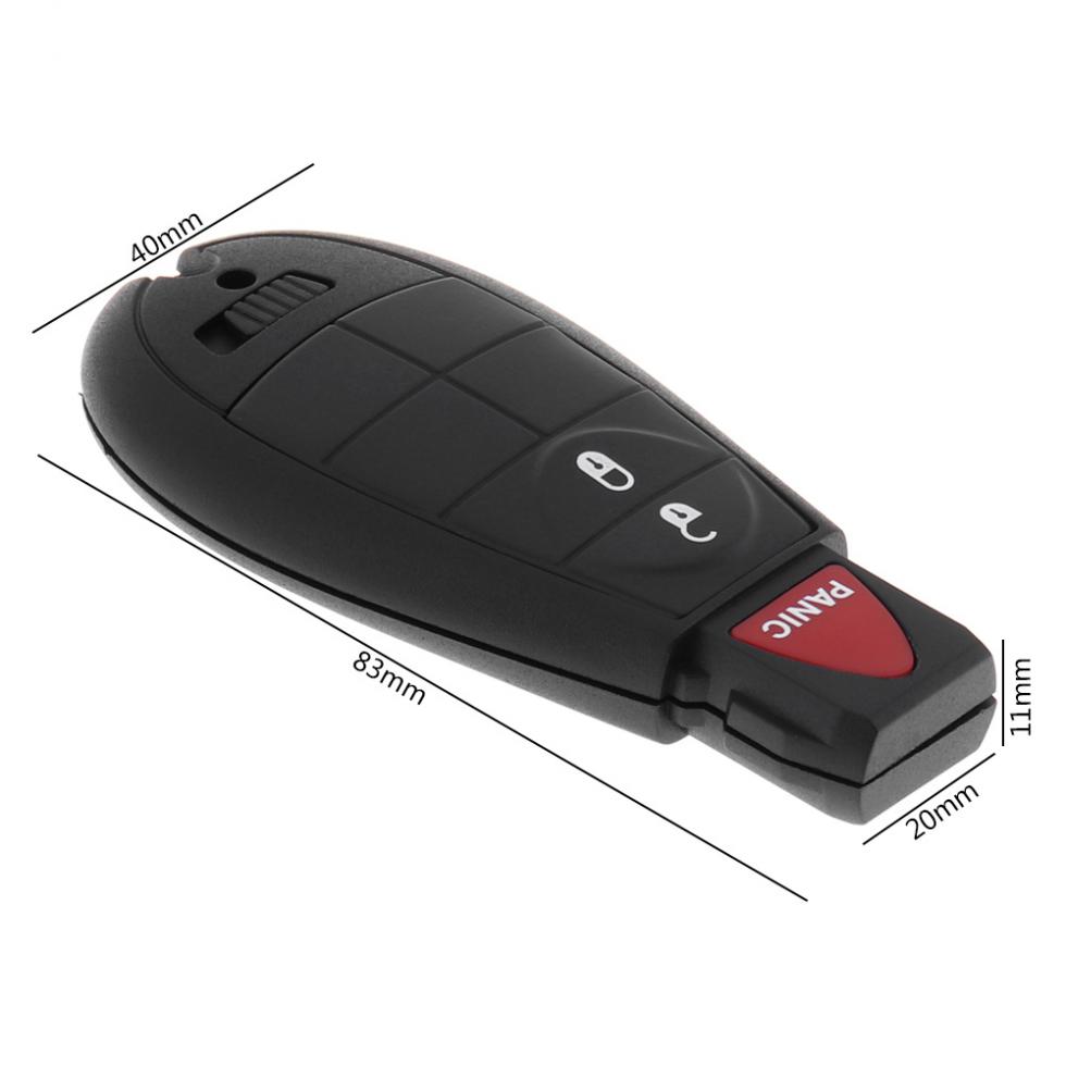 433MHz 3 tlačítka nerozřezaná Náhradní dálková klíčenka bezklíčového vstupu IYZ-C01C M3N5W783X Vhodné pro Dodge Chrysler 2008-2012