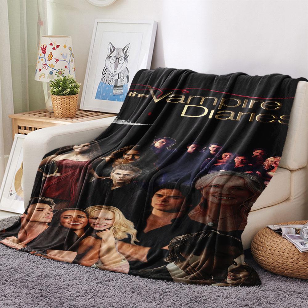1PC The Vampire Patterned Flannel Blanket Suitable For All Seasons for Home Decor Warmth and Comfort Gifts Holiday Present