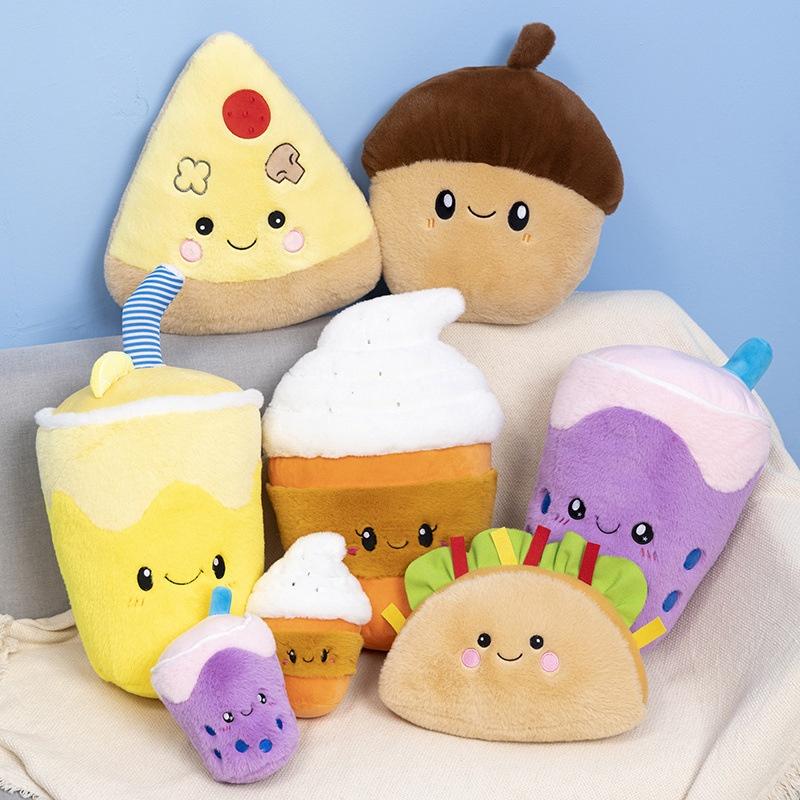 Creative Cartoon Snack And Beverage Little Rabbit Plush Pillow Sofa Cushion Stuffed Toy For Girls