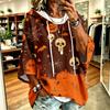 Women's Halloween Print Hoodie Loose Fit Casual Pullover