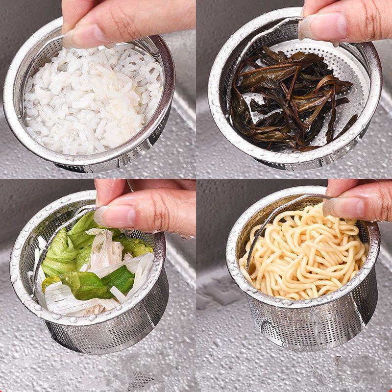 1 Pc Deepen Kitchen Sink Strainer with Handle 304 Stainless Steel Anti Blocking Dishwasher Basin Floor Drain Sewer Hair Filter