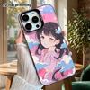 Phone Case: 2D Flat Design Suitable for iPhone 18 17 16 15 14 13 Pro, Colorful Silver Protective Case, Couple Style, Girl Avatar, Christmas and Hallow
