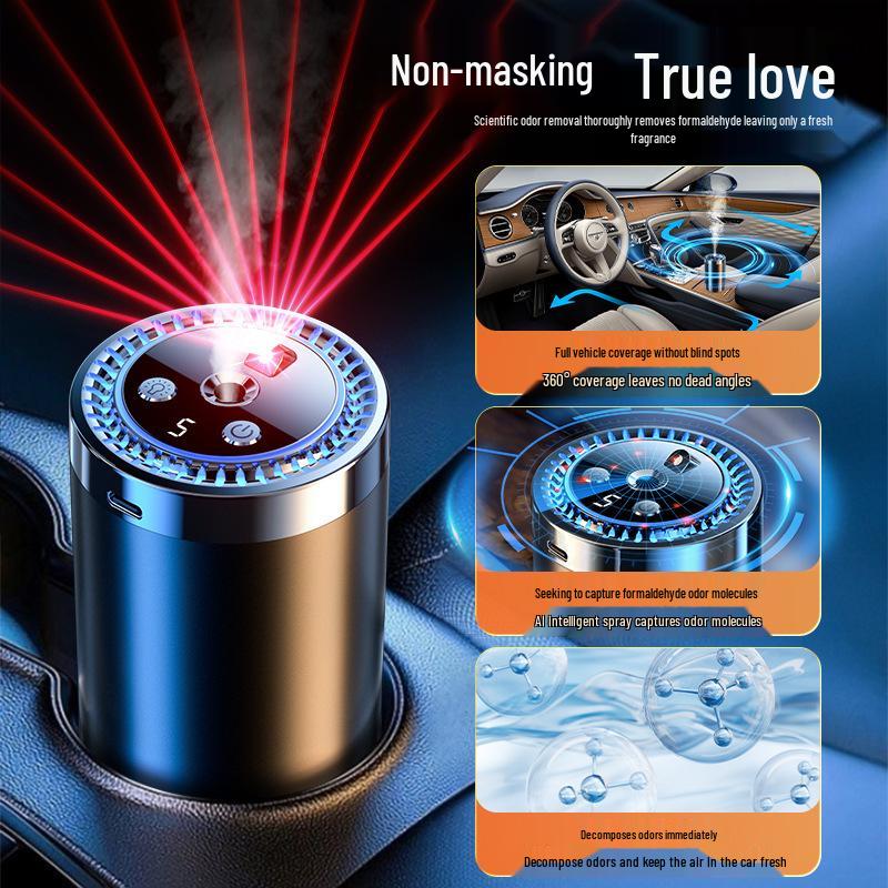 Starry Sky Car Air Freshener: Smart Spray Fragrance Machine & Humidifier for Interior Deodorization, Light Perfume.