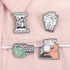 Constant Physical Pain Enamel Pins Cute Golden Retriever Dinosaur Sheep Frog Animal Brooch Lapel Badge Jewelry Gifts For Friends