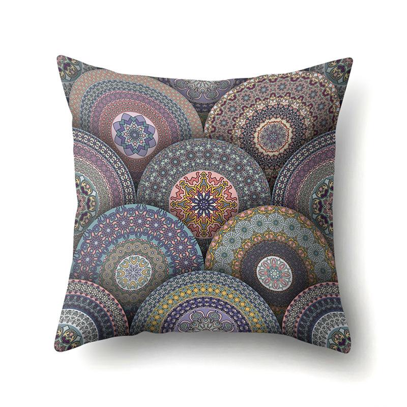 Retro Nostalgic Bohemian Ethnic Style Polyester Pillowcase Car Decoration Home Printed Pillowcase