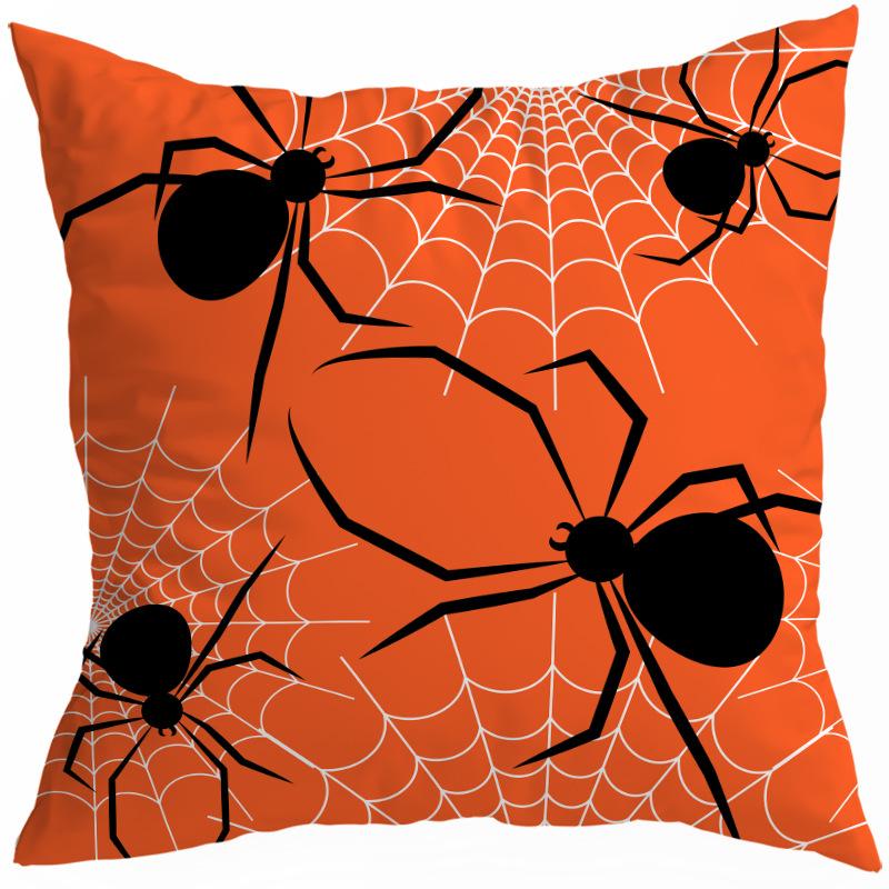 Halloween Horror Pumpkin Witch Moon Decorative Pattern Pillow Cover Bedroom, Living Room, Sofa, Cinema, Car Throw Pillow Cover