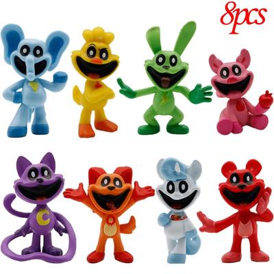8PCS-Set Smiling Critters Figuren Anime kawaii Catnap Puppe PVC Modell Spielzeug Catnat Desktop Dekoration Kinder Geburtstagsgeschenke