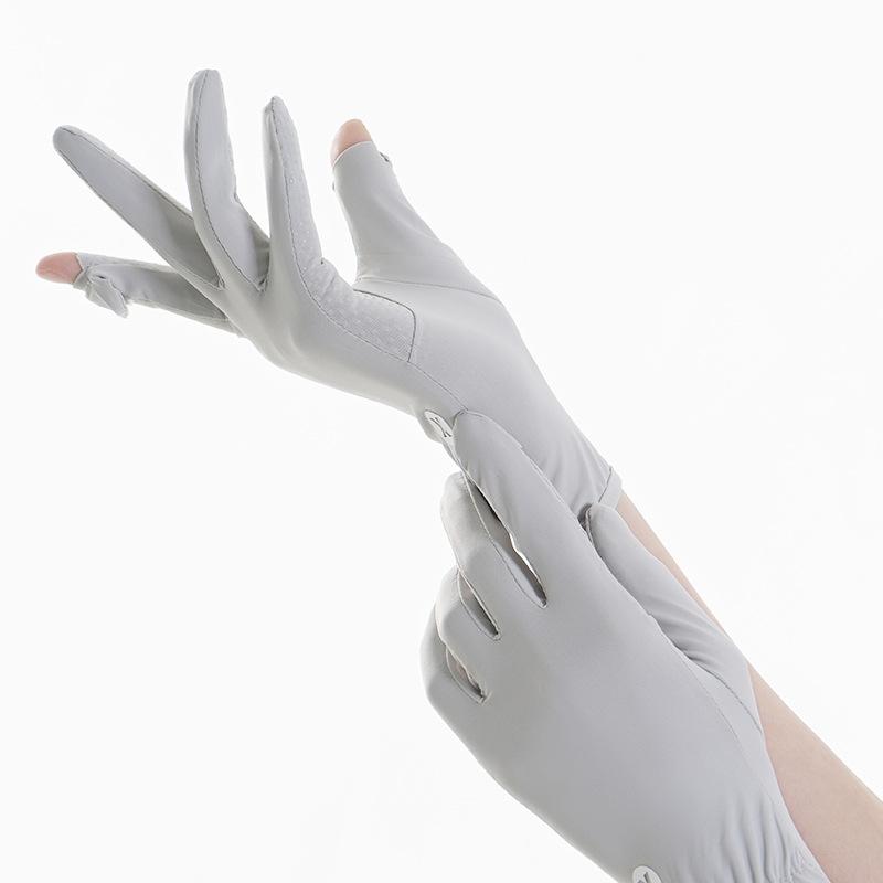 Sun Protection Gloves UV Resistant Women's Ice Silk Outdoor Sports Cycling High Elasticity Thin Extended