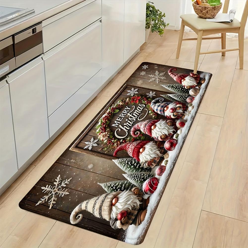 

VIKAMA Christmas Carpet Kitchen Rug Long Carpet Waterproof Outdoor Carpet Door Mat Rug For Bedroom Carpet For Live Room 40X60CM (1.3X2FT