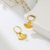 Fashion Personalized Design Fan Earrings Femininity Popular Simple Titanium Steel Earrings Do Not Fade Versatile