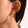 European and American Fashion Simple Plain Hoop Earrings: 20/25/30/40/50mm Stainless Steel Women's Hoop Earrings