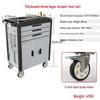 Movable Three-Layer Hand Cart: Multi-functional Auto Repair & Household Tool Box with Cabinet Door
