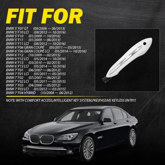 Front Left Chrome Car Access Exterior Door Handle for BMW 535i 550i 520i 528i