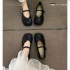 French Gentle Shoes Flat Mary Jane Shoes Women's Shoes 2025 New Spring and Summer with Skirt Single Shoes Soft-soled Small Leather Shoes