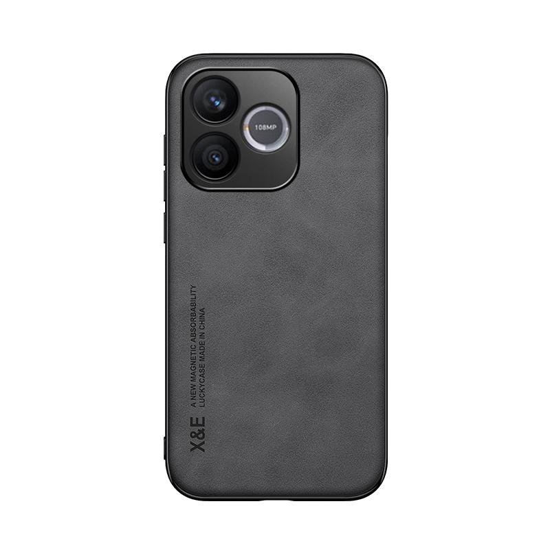 KEYSION Luxury Retro PU Leather Phone Case for HONOR 600 Lite 5G Silicone+PC Shockproof Phone Back Cover for Honor 500 Smart 5G