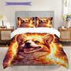 Dog Pattern Bedding Quilt Set Quilt Cover Pillowcase Home Decoration Birthday Gift (1 * Duvet Cover + 2 * Pillowcase, Without Core)