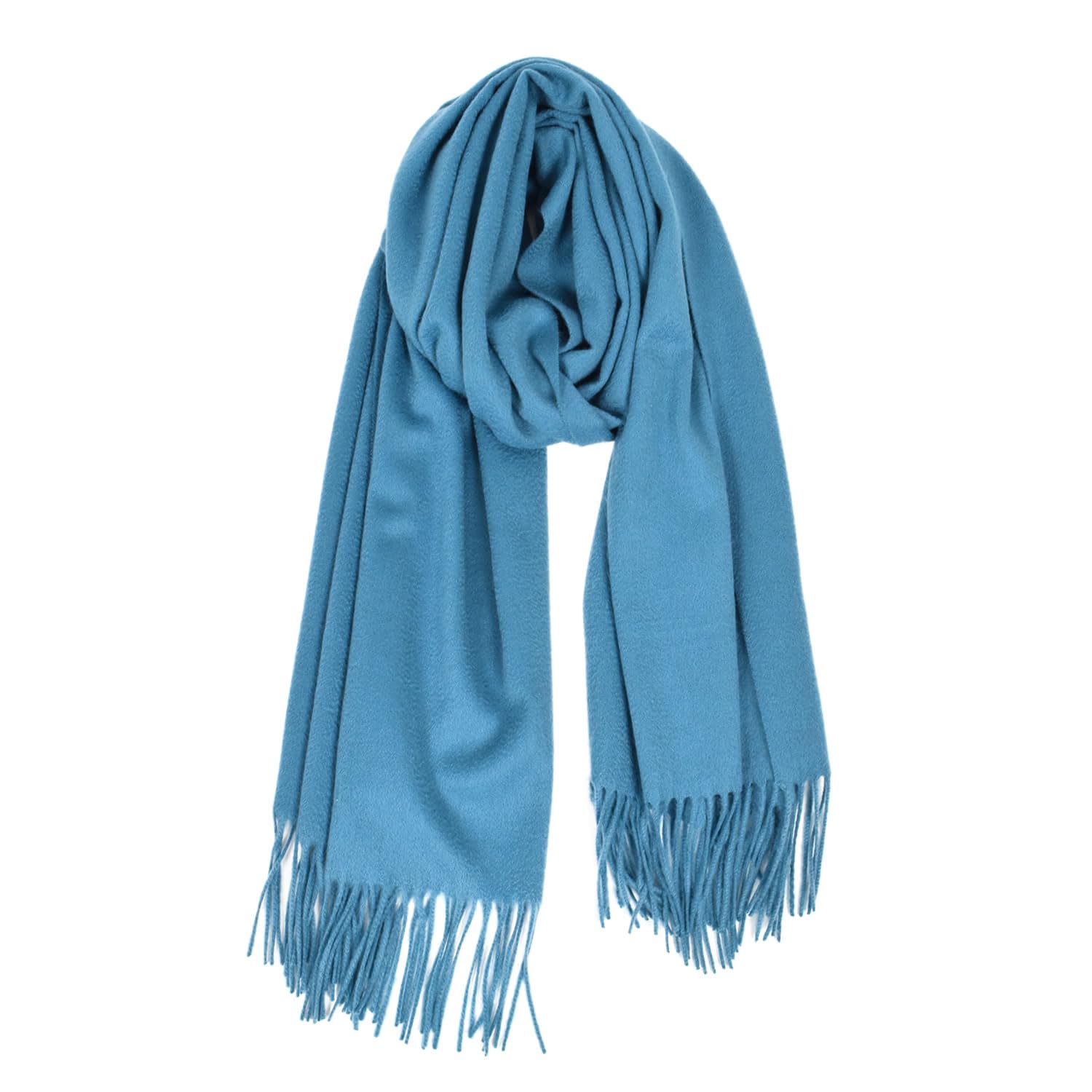 

21 Colors Cashmere Stole Box Large Thick Solid Color Free Turquoise Blue [HHayashiguchi] 100% [Gift Included] (CS0077) 4.
