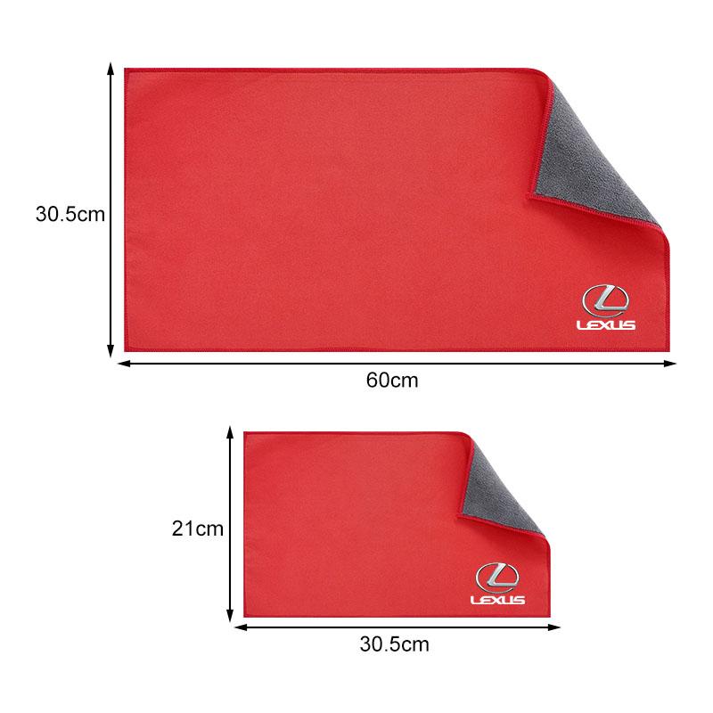 Plush Car Cleaning Towel Wipe Dry Cloth Absorb No Shed Lint Car Tools For Lexus CT ES LS GS IS HS LF-30 NX RX UX GX LX LM LC RC RCF SC LFA LF-C2 LF-FC
