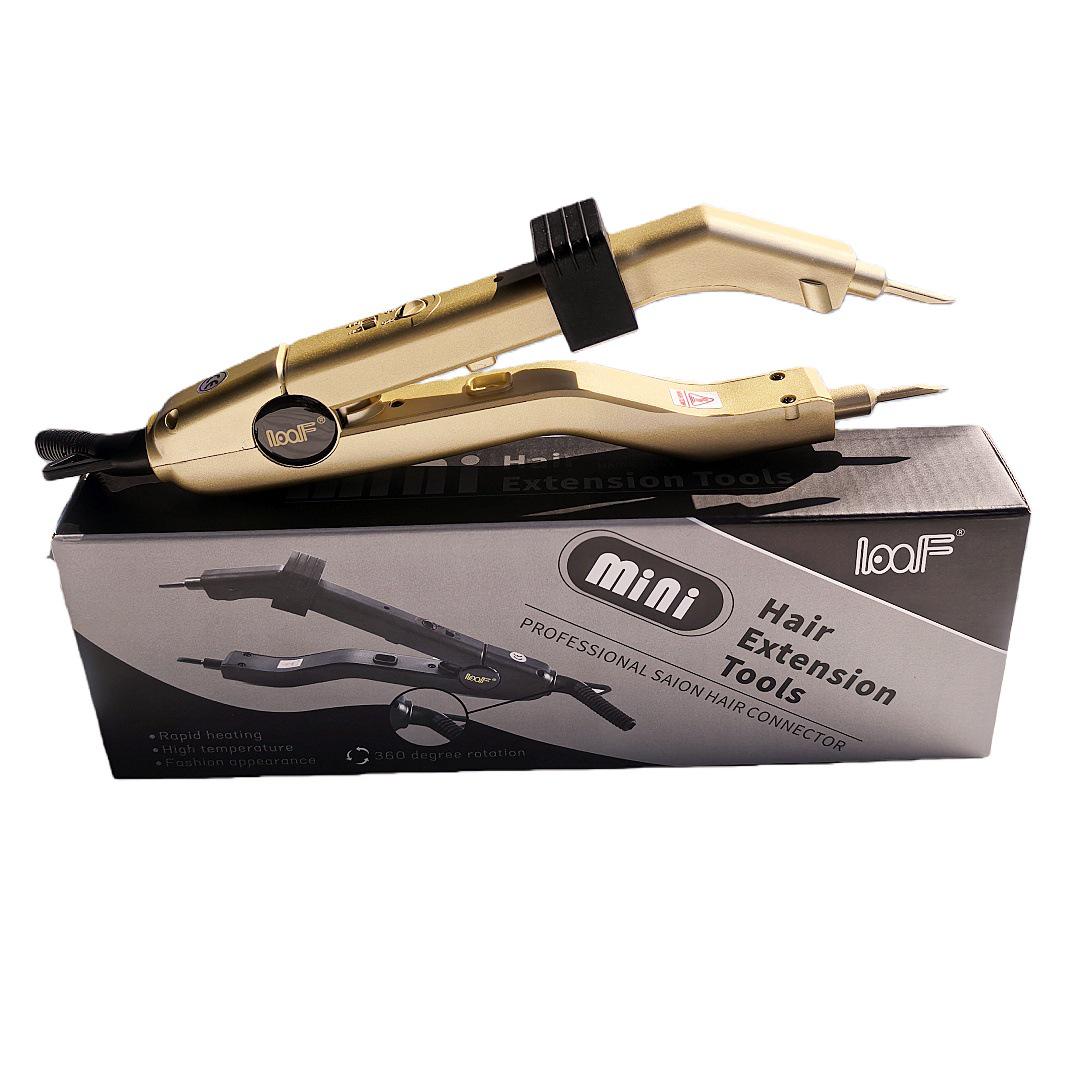 LOOF 609C Gold Adjustable Temperature Seamless Hair Extension Tool EU Plug золотой