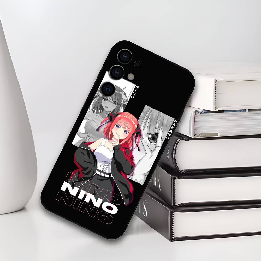 N-Nino N-Nakano Anime Phone Case For Samsung S25,S24,S21,S22,S23,S30,Ultra,S20,Plus,Soft Silicone Black Cover