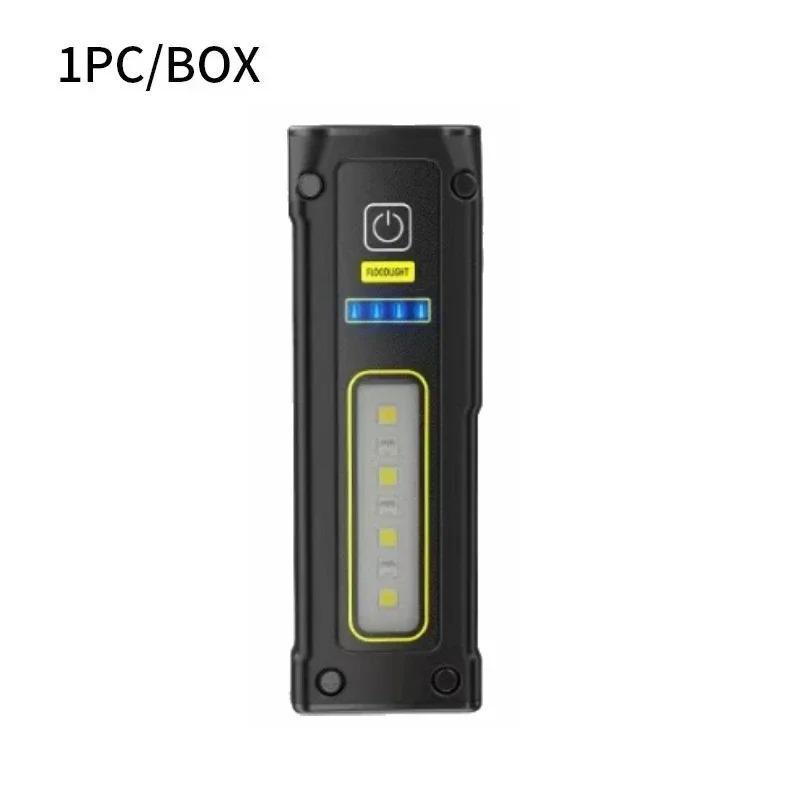 Dual Light Source LED Flashlight USB Rechargeable Work Light Built-in Battery Portable LED Torch for Emergency Camping Household