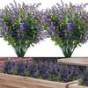 Artificial 1x Flowers Plastic Fake Outdoor Garden Plant Uv Resistant Home Decor