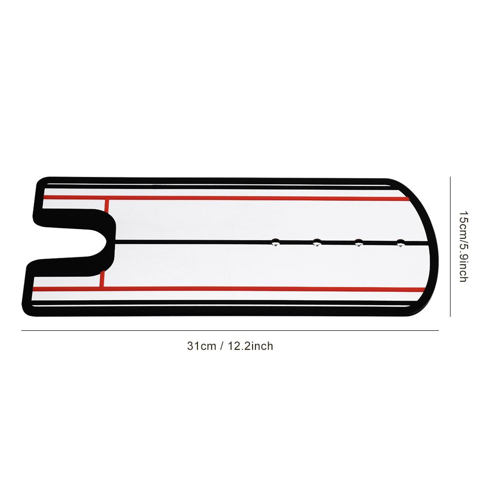 Golf Putting Training Aid Alignment Mirror Rail Practice Putting Corrector