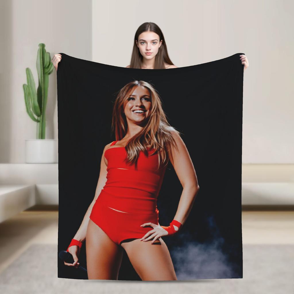Coperta di Flanella Tate McRae Cantante Canadese Coperta Morbidissima per Divano Letto Viaggio Copriletto Novità Copri Divano Letto