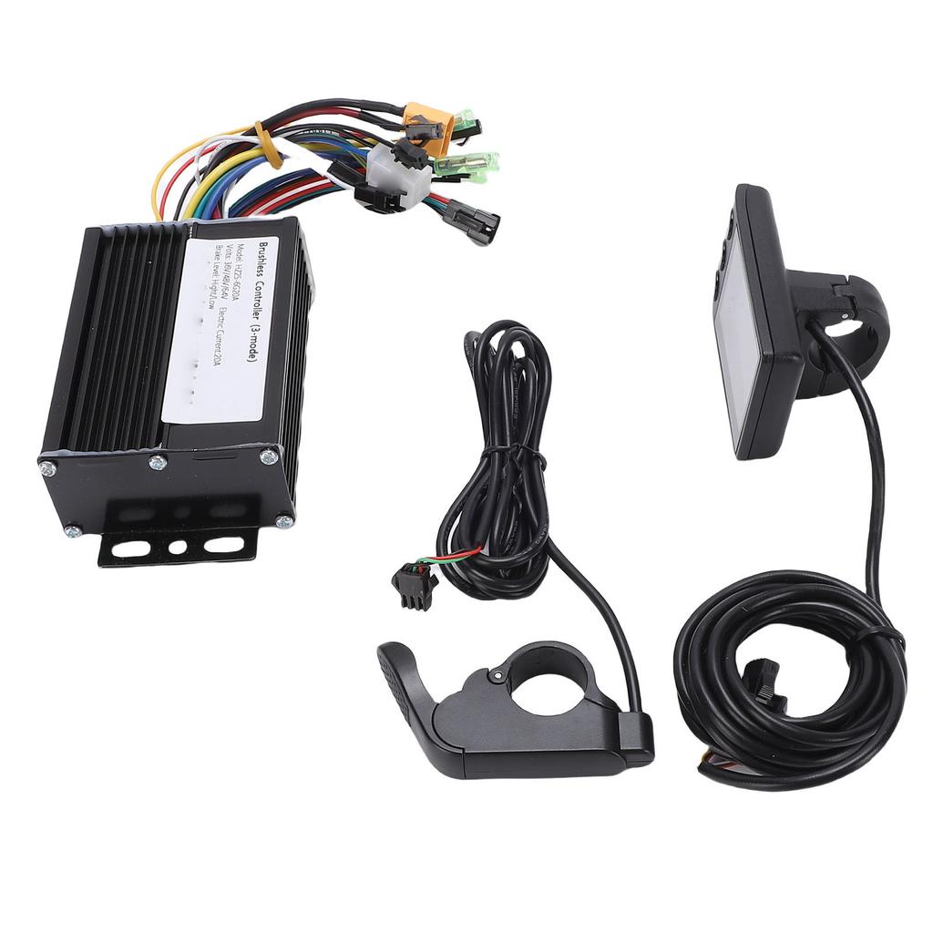 Kit de Contrôleur de Vélo Électrique 350W à 500W Détection Automatique Contrôleur Sans Balais avec Affichage S866 Accélérateur au Pouce 20A pour Modification