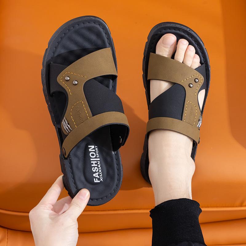 Summer men's new casual sandals men's driving breathable versatile beach shoes platform non-slip shoes