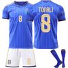 2026 FIFA Wereldbeker Italië Voetbalshirt voor Kinderen en Volwassenen TONALI #8