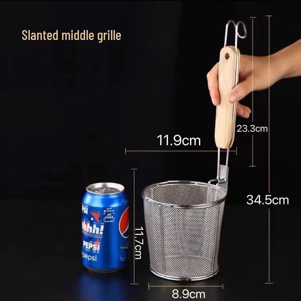 304 Stainless Steel Noodle and Soup Skimmer, Vegetable Strainer, Hot Pot Skimmer, Fine Mesh Strainer.