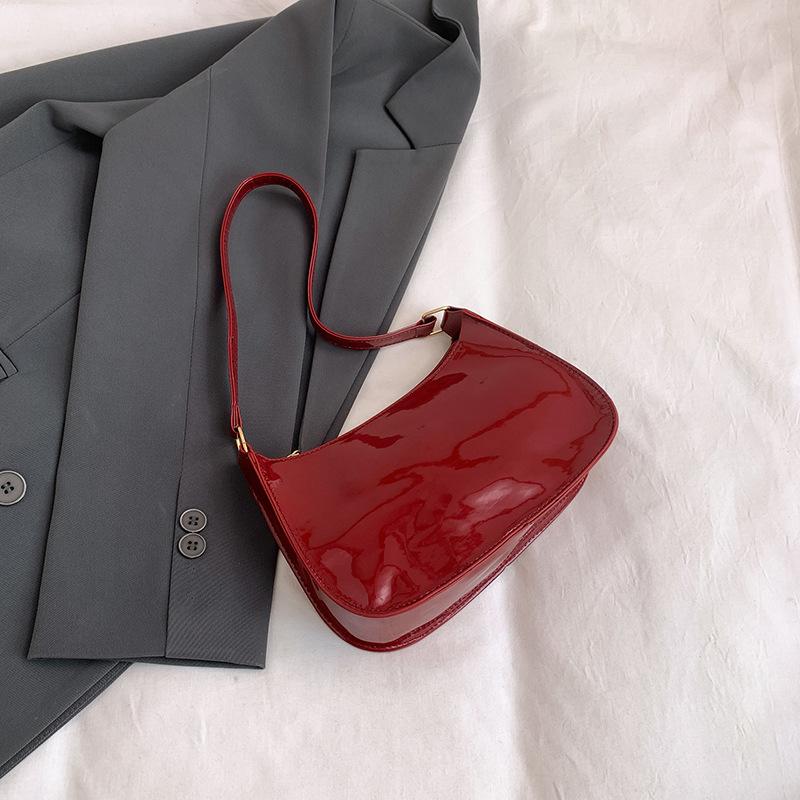 Premium solid color simple women's bag new retro hand bag shoulder underarm bag versatile woman